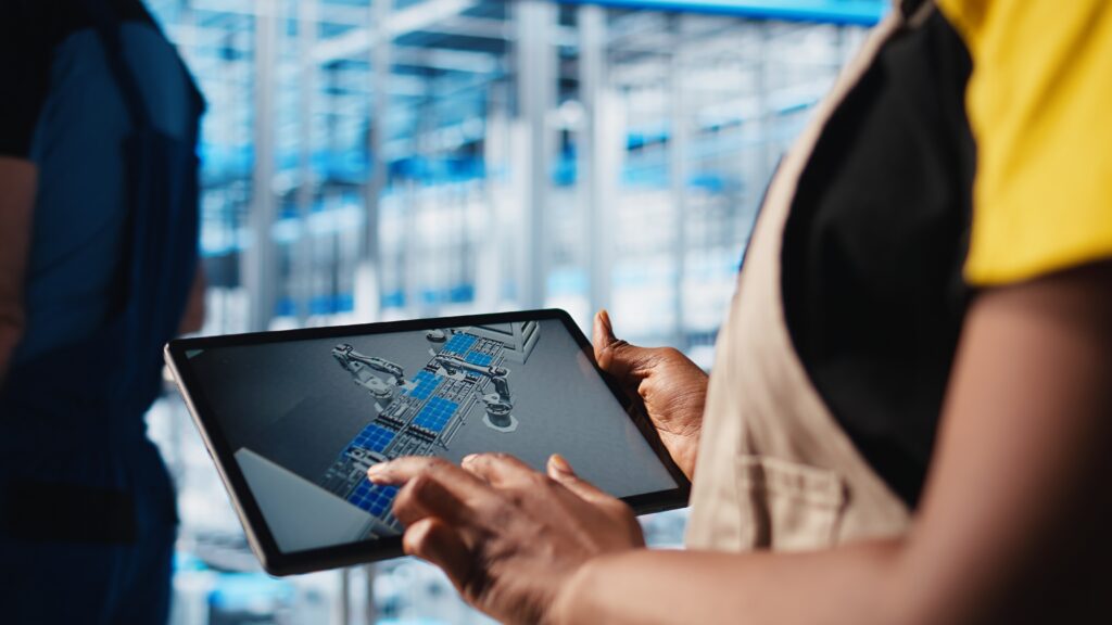 a visual representation of real-world and Digital Twin Technology interaction.