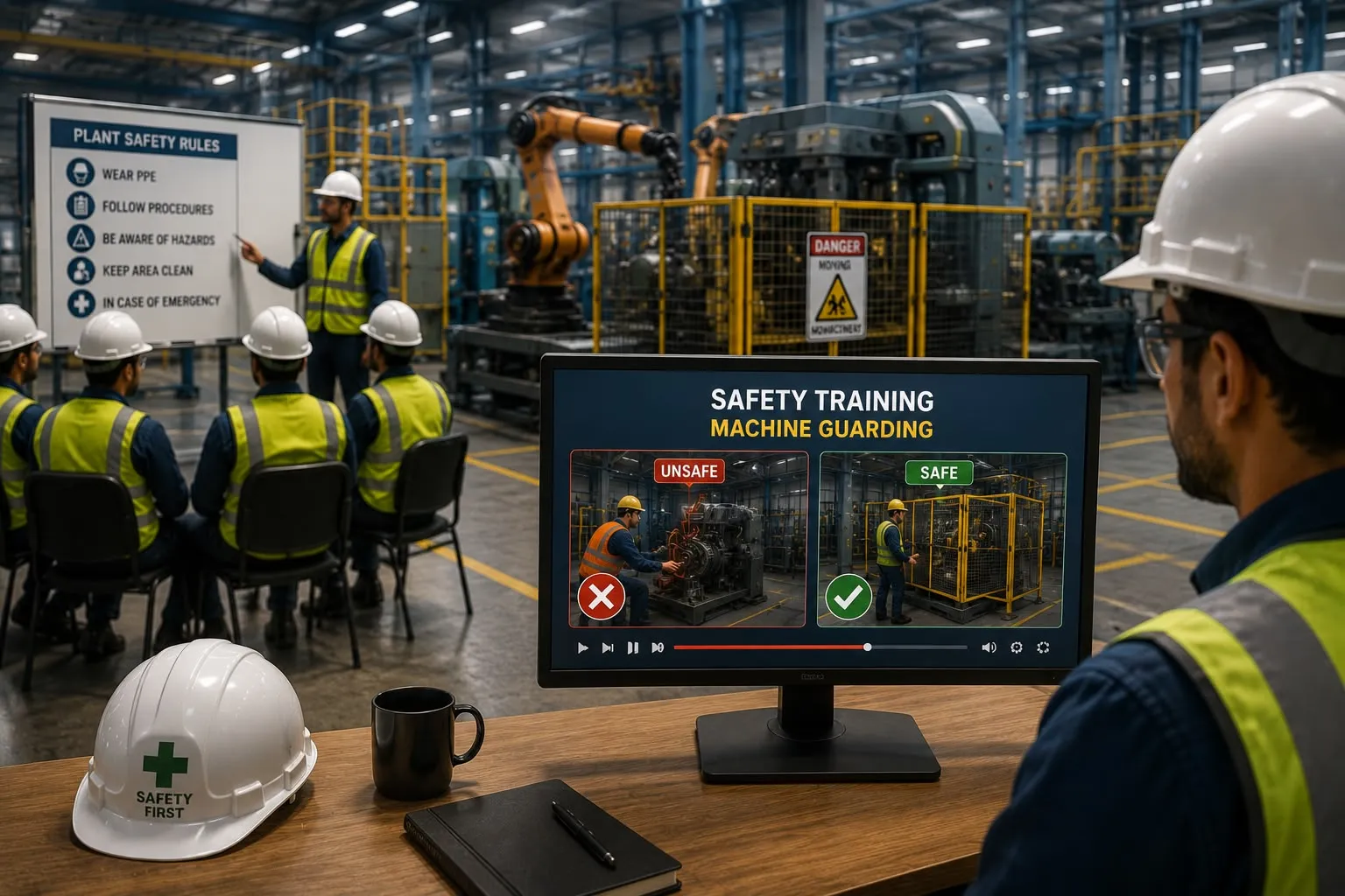 Safety animation company creating 3D industrial training content for factories and plants