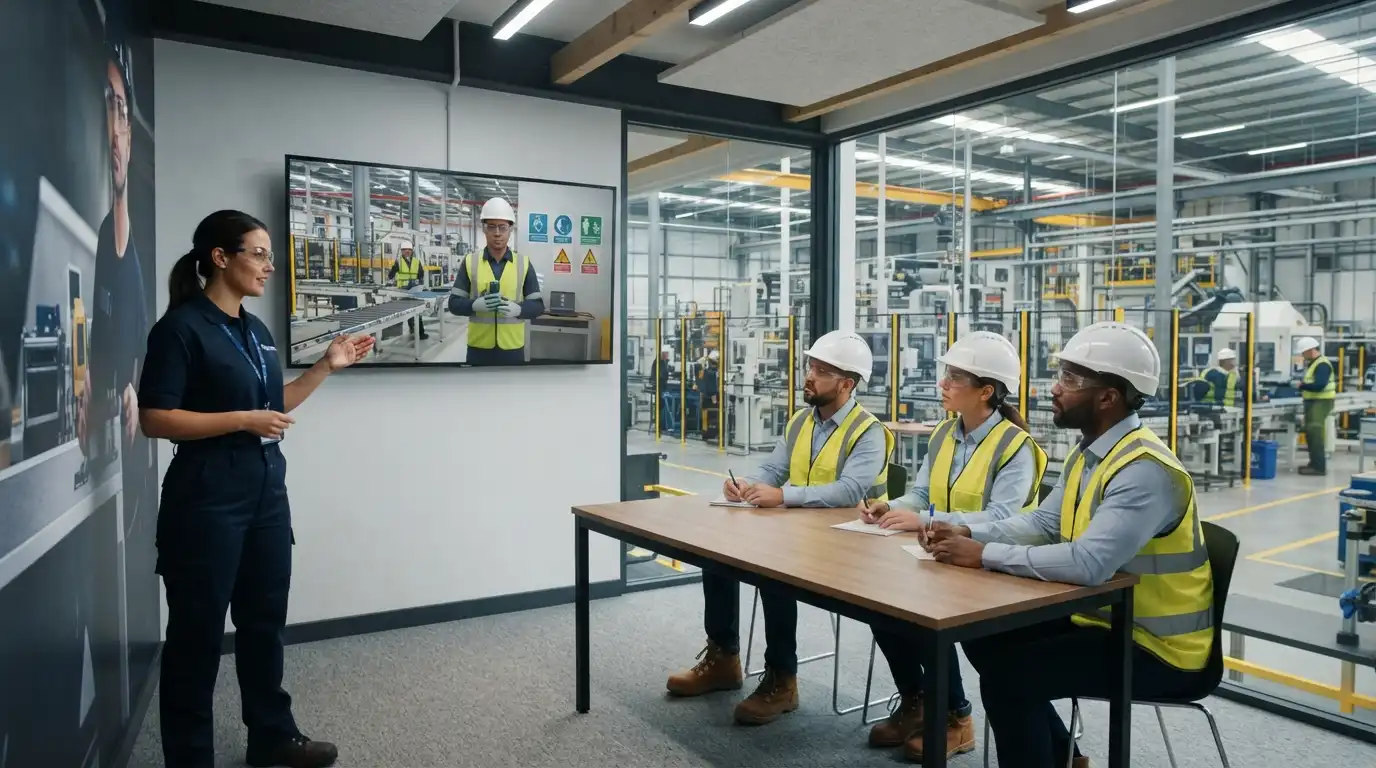 3D visitor safety induction video services for plant and factory training