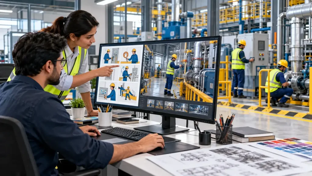 2D and 3D Industrial Safety Animations for workplace training