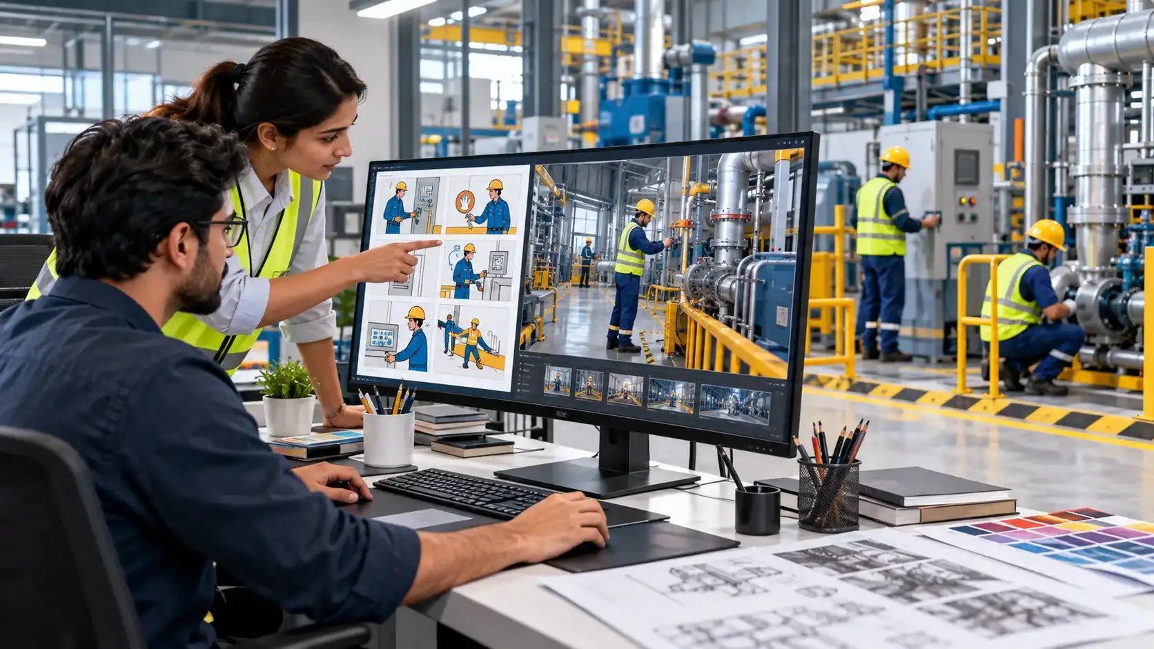 2D and 3D Industrial Safety Animations for workplace training