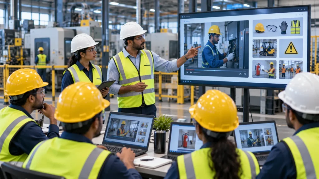 Custom Safety Training LMS Development Company in India with safety animations and 3D safety videos by Sanskriti Infotech