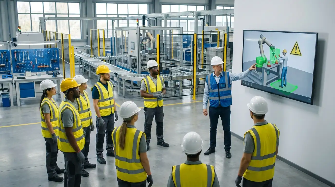 Safety training videos for industrial employees showing site-specific hazard prevention and procedures